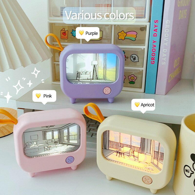 Mini Art TV Malerei Dekor Nachtlampe | Karnz