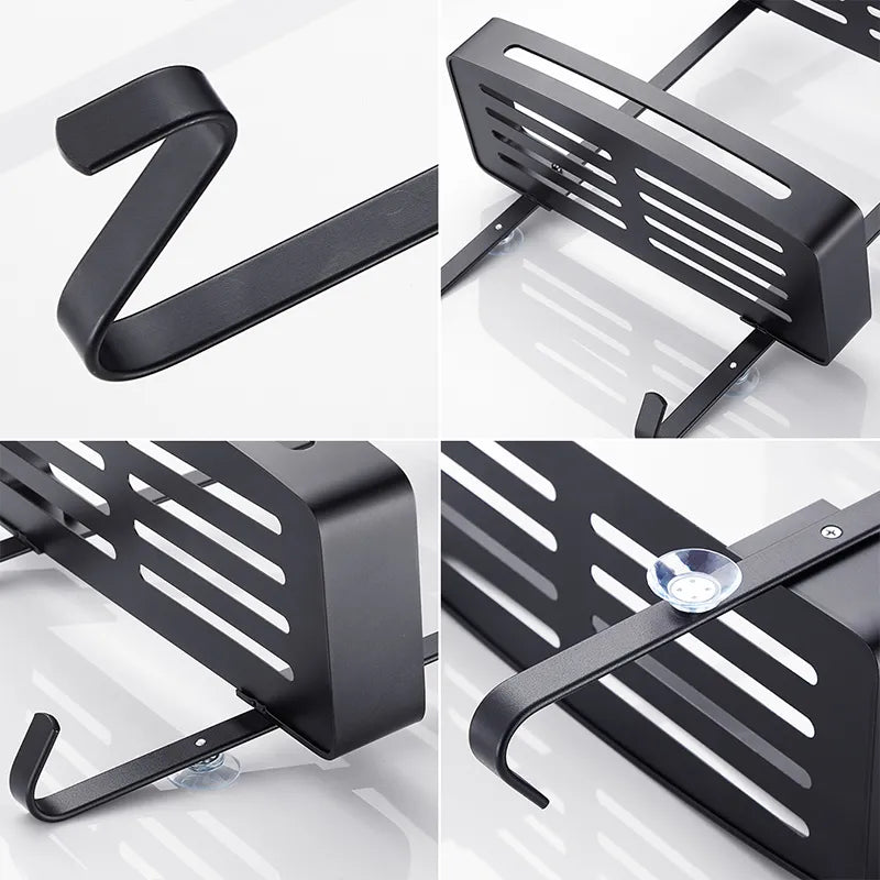 Sleek Duschnagelfreies Dual-Layer-Organizer-Regal