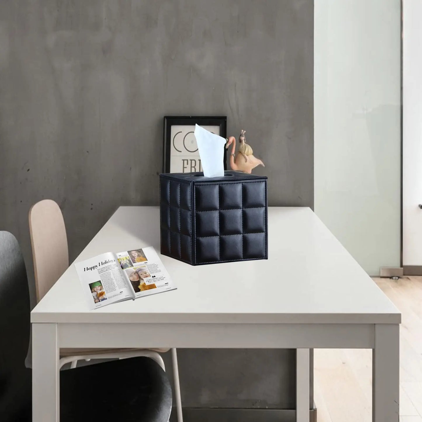 Stylische leichte Luxus-Leder-Taschentuchbox für Couchtisch Esszimmer Tisch Serviettenspender für Büro Schreibtisch Wohnzimmer Nordic Home Dekor Zubehör für modernes Wohnen | Karnz