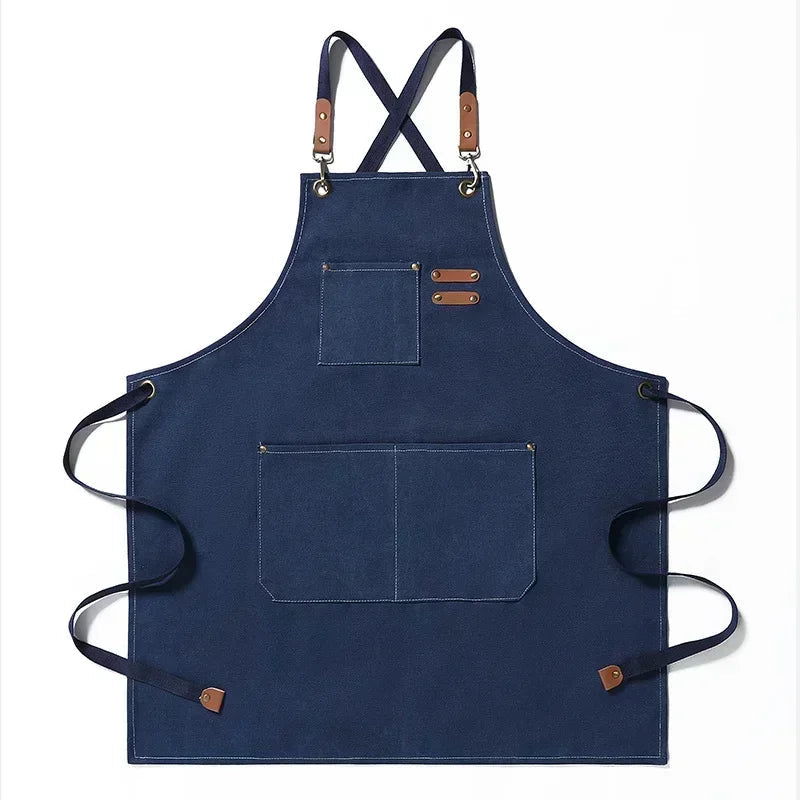 Canvas Schürze mit Taschen, verstellbar, Unisex | Karnz