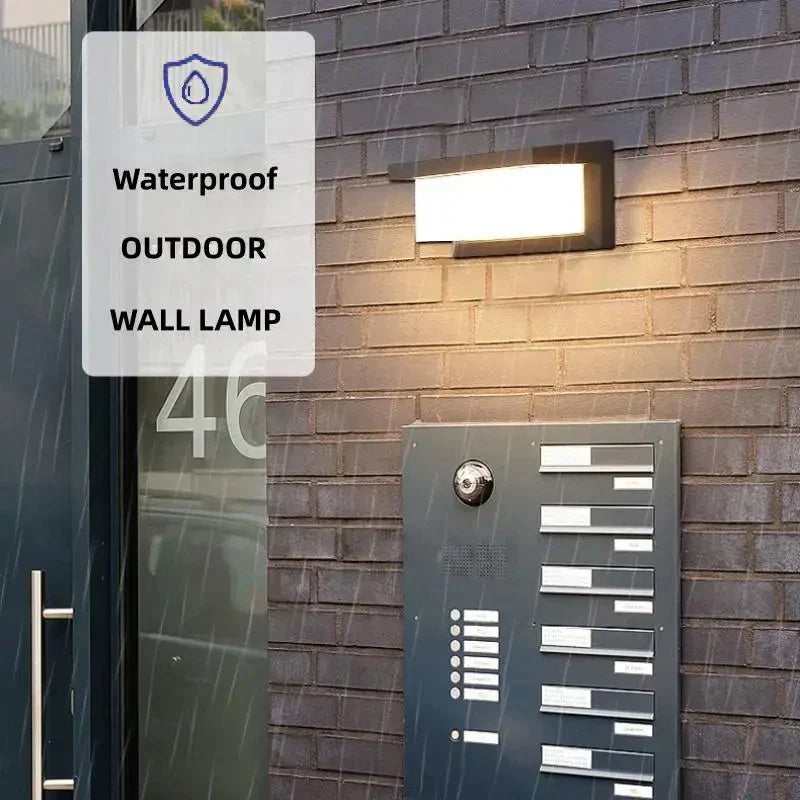 Karnz | LED-Wandleuchte mit Radar-Bewegungsmelder – 16W wasserdichtes Licht für den Innen- und Außenbereich, kaltes und warmes Weißes Licht, AC85-265V
