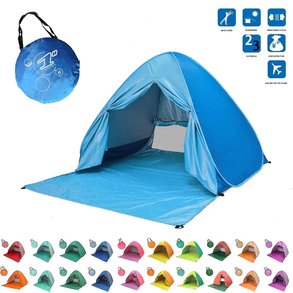 Automatisches Pop-Up Ultraleichte Vollschatten Strandzelt | Karnz