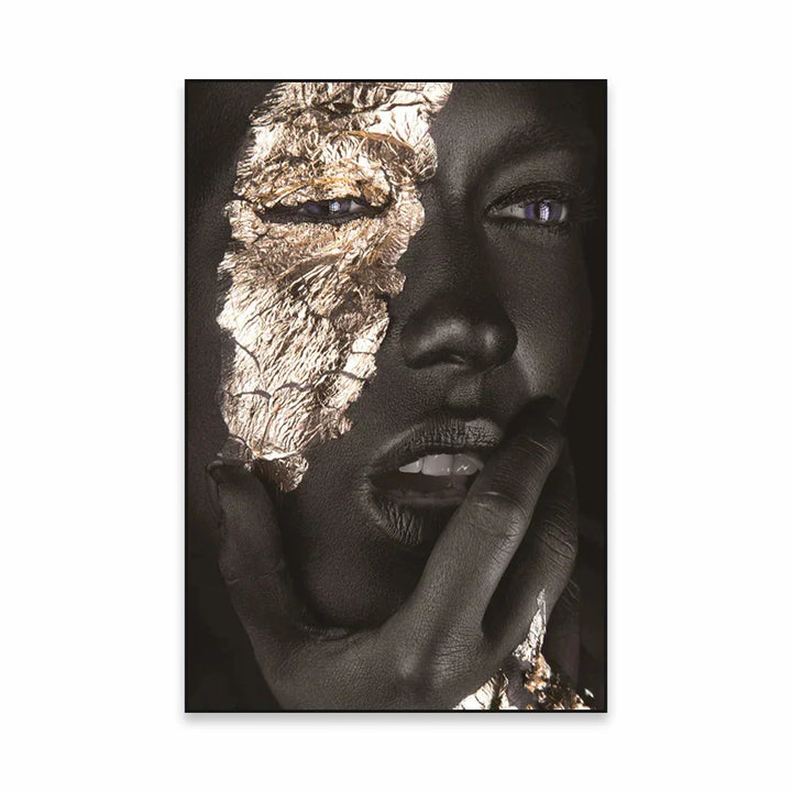 Golden Girl Fashion Wandkunst Fine Art Leinwanddrucke Moderne Abstrakte Porträtbilder Für Wohnzimmer Schlafzimmer Boutique Salon Kunstdekoration | Karnz
