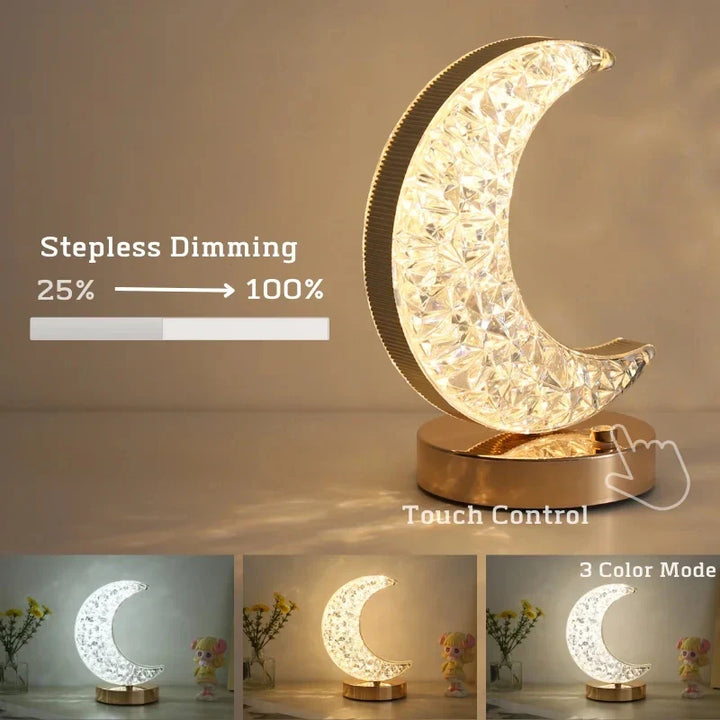 Halbmond Kristall Lampe | Karnz