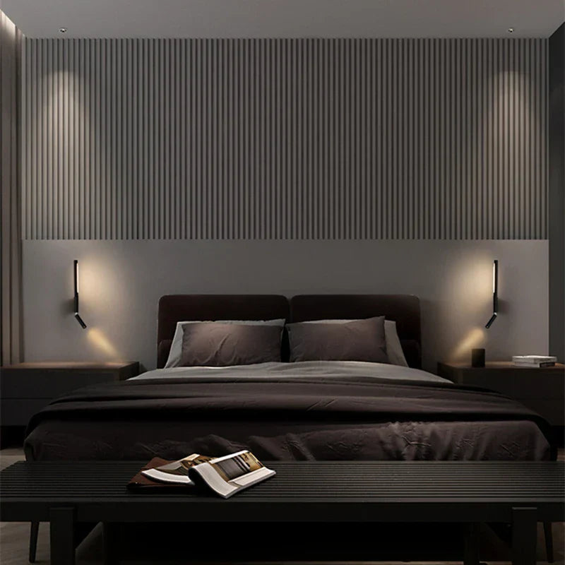 Moderne LED Wandleuchte für Schlafzimmer, Verstellbare Wandlampe im Hotelstil | Karnz