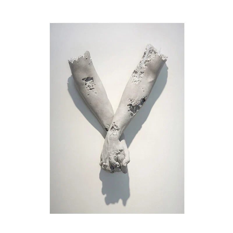 Moderne urbane abstrakte Eisenstatue Wandkunst Fine Art Leinwanddrucke 3D-Visualisierung Figurenkunst Bilder für minimalistische Wohnungswanddekoration | Karnz