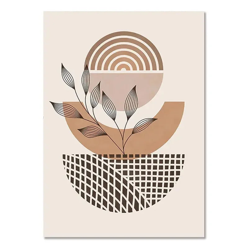 Minimalistische Terrakotta Sonnen abstrakte Wandkunst Fine Art Leinwanddrucke moderne Bilder für Wohnzimmer Schlafzimmer Galerie Wandkunst Dekor | Karnz
