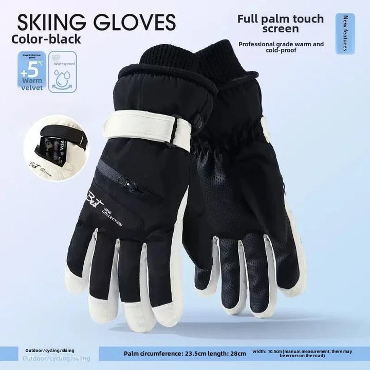 Karnz | GlacioShield Pro Gloves | Waterproof Winter Gloves | Touchscreen & Non-Slip | Warm Fleece Lining for Skiing, Cycling & Outdoor