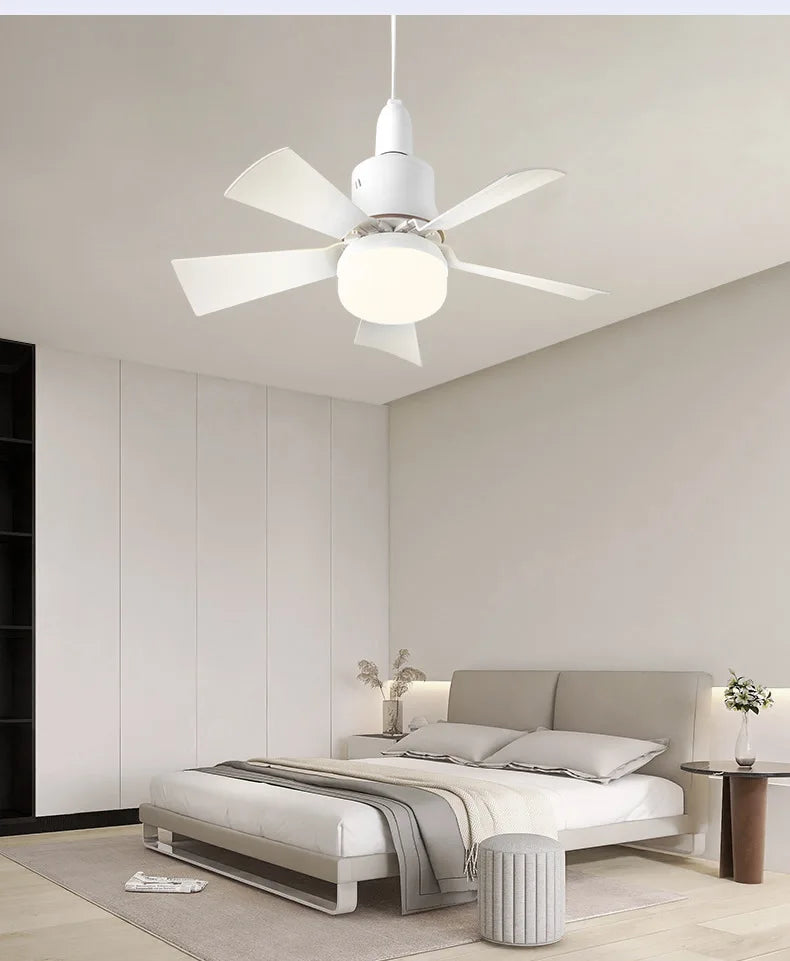 30W E27 Deckenventilator Licht mit Fernbedienung - LED Dimmfunktion, intelligenter leiser Ventilator für Schlafzimmer & Wohnzimmer | Karnz