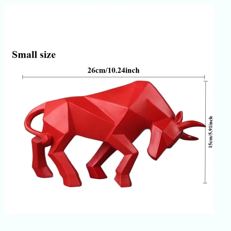 Karnz | ToroArte Stier Skulptur | Nordisches Design | Harzfigur Modern | 35 cm / 26 cm