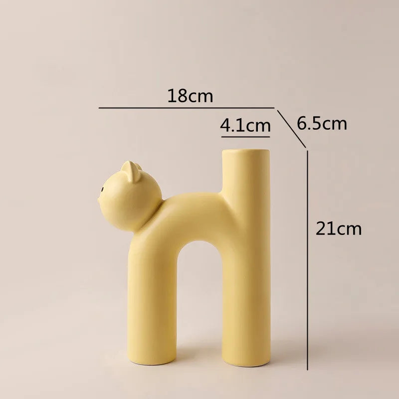 Mini Cat Elegante Minimalistische H-förmige Karnzumenvase | Karnz