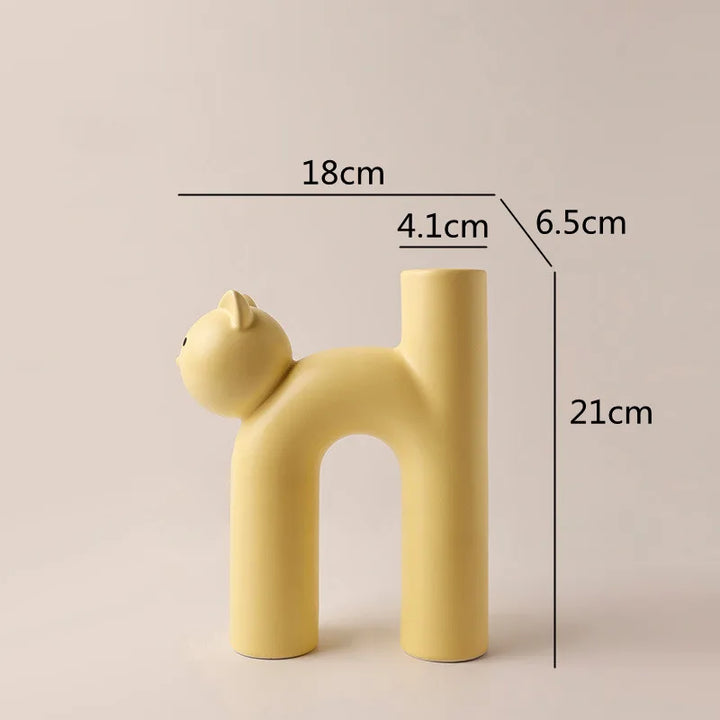 Mini Cat Elegante Minimalistische H-förmige Karnzumenvase | Karnz