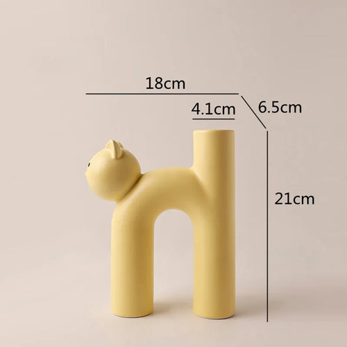 Mini Cat Elegante Minimalistische H-förmige Karnzumenvase | Karnz