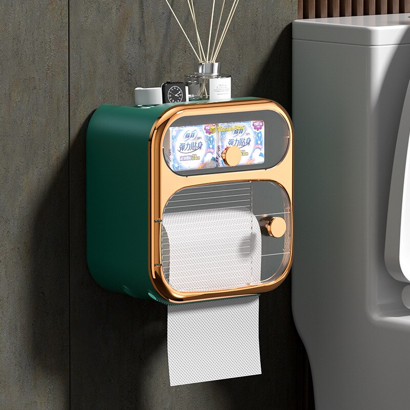 Karnz | MultiBox wandmontierte Toilettenpapier Handtuch Aufbewahrungsbox