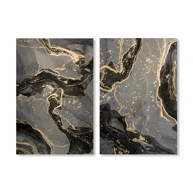 Abstrakte Schwarze Graue Goldene Flüssige Marmorprint Wandkunst Feine Kunst Leinwanddrucke Bilder Für Moderne Wohnung Wohnzimmer Home Office Dekor | Karnz