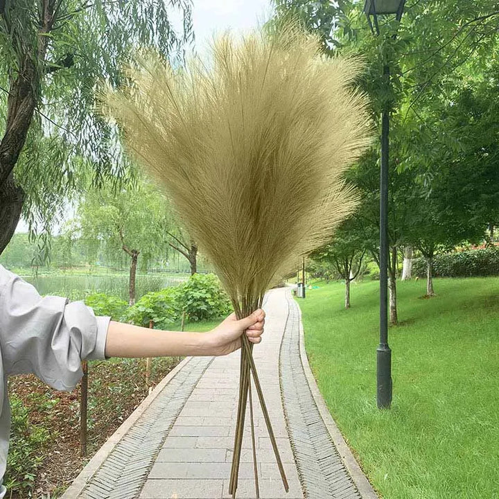 5 Stück 100 cm künstlicher Pampasgras-Trockenblumenstrauß, Dekoration für Hochzeiten, Partys, Zuhause, Zimmer, DIY-Kunstpflanzen-Dekorationszubehör
