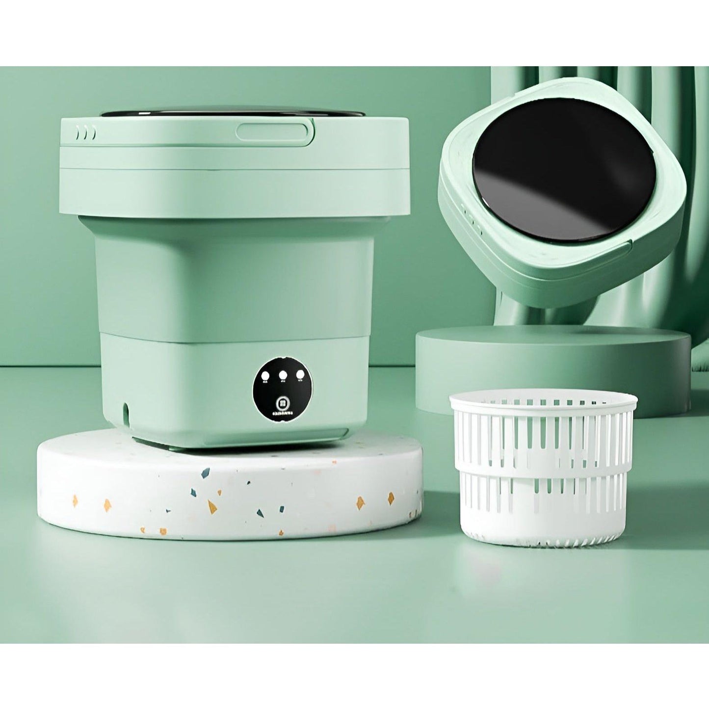 QuickSpin Waschmaschine – FoldaKarnze Mini-Waschmaschine mit Trockner