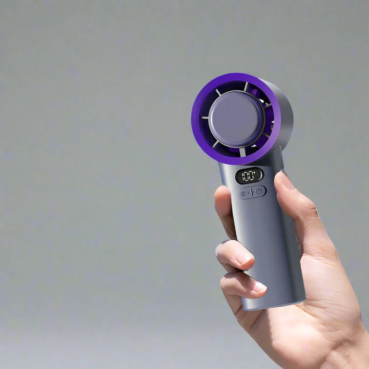 Skye Mini Ventilator mit Kühlplatte – Tragbarer Ventilator mit 100 Geschwindigkeiten und verstellbarem Luftzug | Karnz