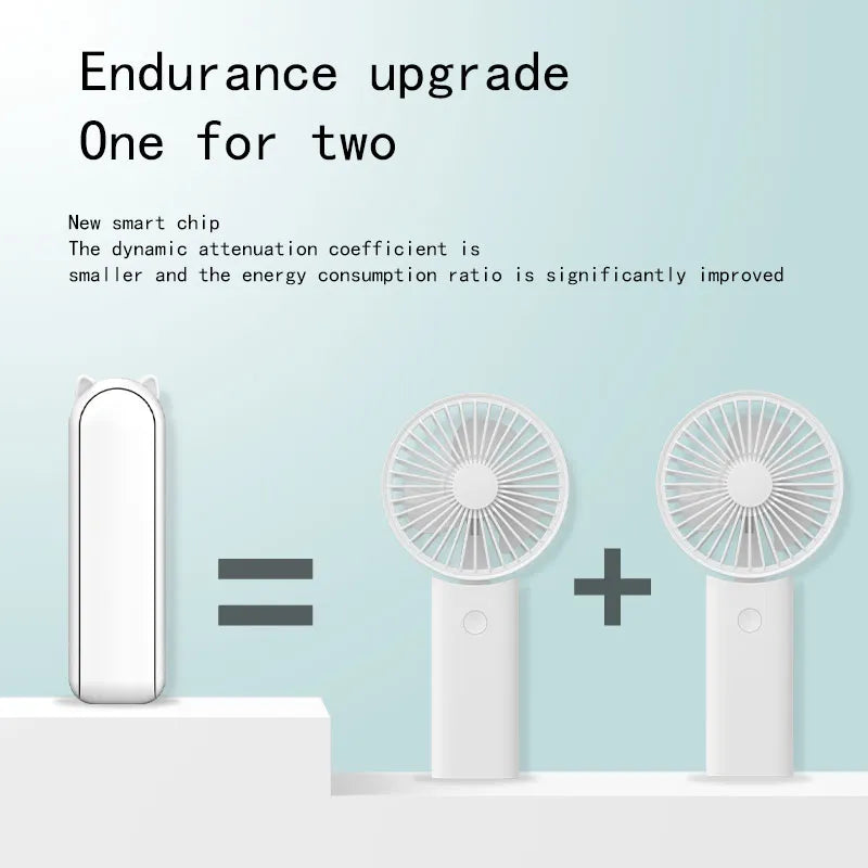 Neuer Tragbarer Mini Ventilator - Kreativ, Drei-Geschwindigkeits-Einstellbar, Einfarbig, USB Wiederaufladbarer Kleiner Ventilator | Karnz