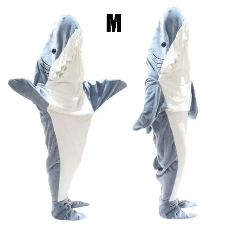 Snuggly Shark Gemütlicher Kapuzen-Einteiler Karnzanket