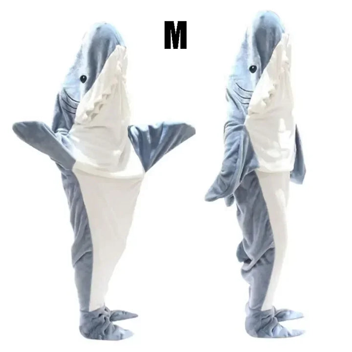 Snuggly Shark Gemütlicher Kapuzen-Einteiler Karnzanket