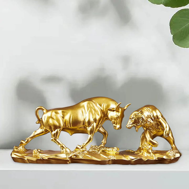 Feng Shui Bären- und Stierstatue, Stierfigur, Kuhskulpturen-Sammlung