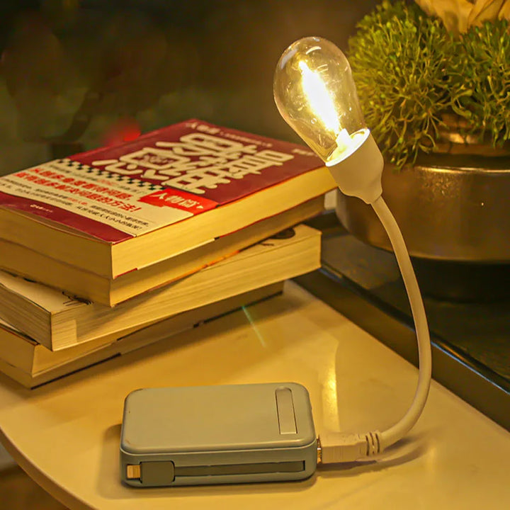 USB LED Rotierende Nachtlampe – Flexibles Leselicht für unterwegs | Karnz