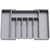 Karnz | Modulora Besteckschubladeneinsatz | Ausziehbarer Besteck-Organizer | Verstellbares Ordnungssystem aus PP | 38×35 cm