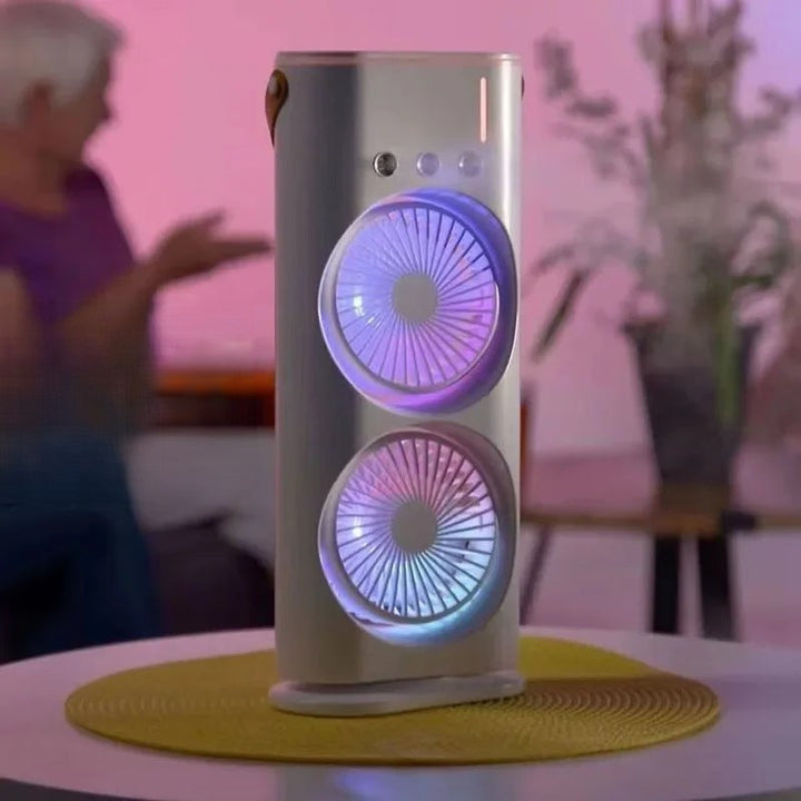 Portable Double Fan Cooling Spray Air Conditioning - Image 0