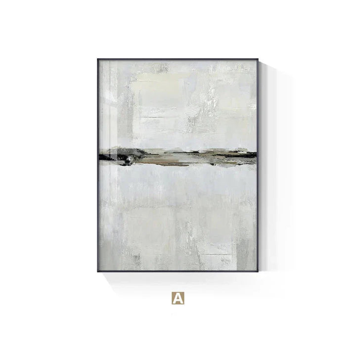 Minimalistische Beige-Grau-Farbblock abstrakte Wandkunst Fine Art Leinwanddrucke Bilder für moderne Wohnungen Wohnzimmer Schlafzimmer zeitgenössische Wohnkultur
