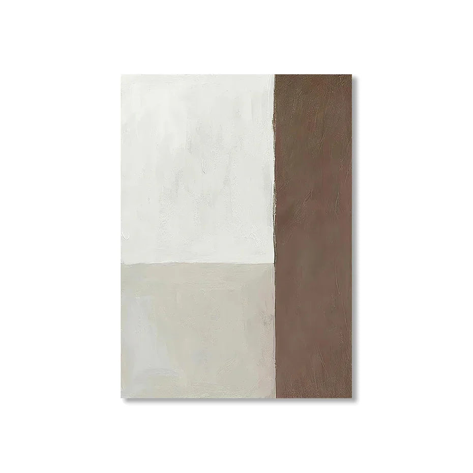 Abstrakt Braun Grau Beige Minimalistisch Geometrische Wandkunst Fein Kunst Leinwanddrucke Neutrale Farben Bilder Für Modernes Wohnzimmer Wohnkultur | Karnz