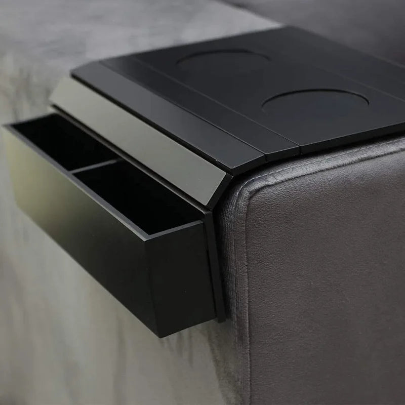 Minimalistischer Bambus-Sofa-Armlehnen-Organizer | Karnz