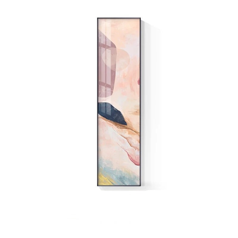 Marmor Druck Abstract Vertikale Format Wandkunst Blau Pastell Rosa Bilder Für Modernes Wohnzimmer Schlafzimmer Eingangsbereich Wanddekoration | Karnz