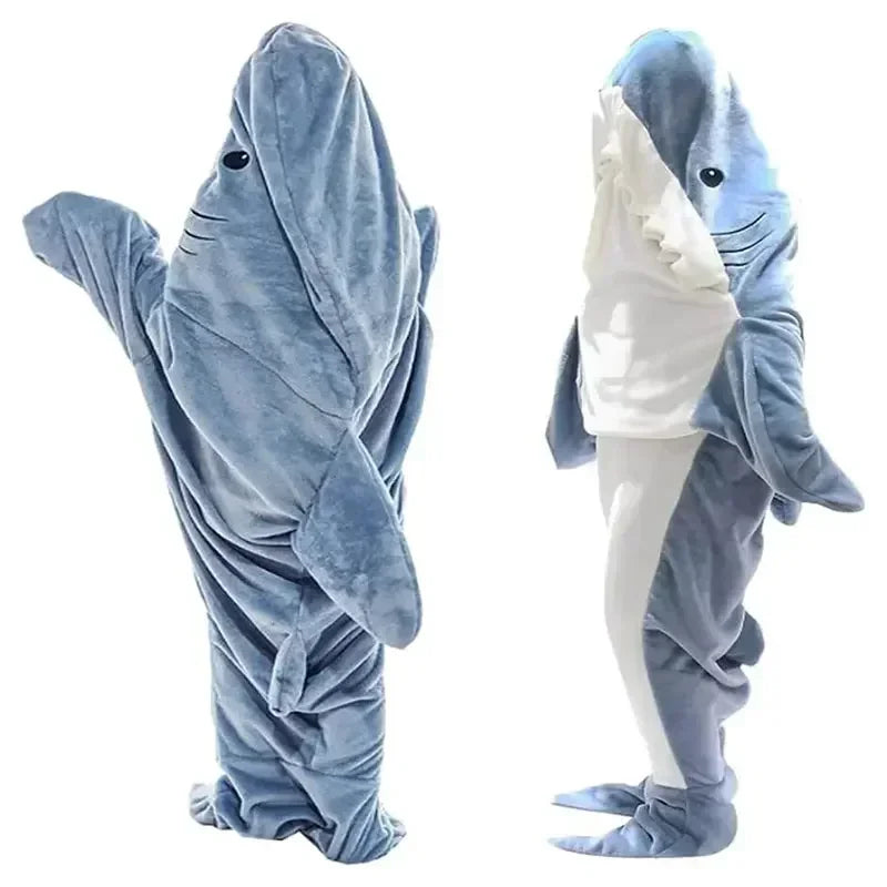 Snuggly Shark Gemütlicher Kapuzen-Einteiler Karnzanket