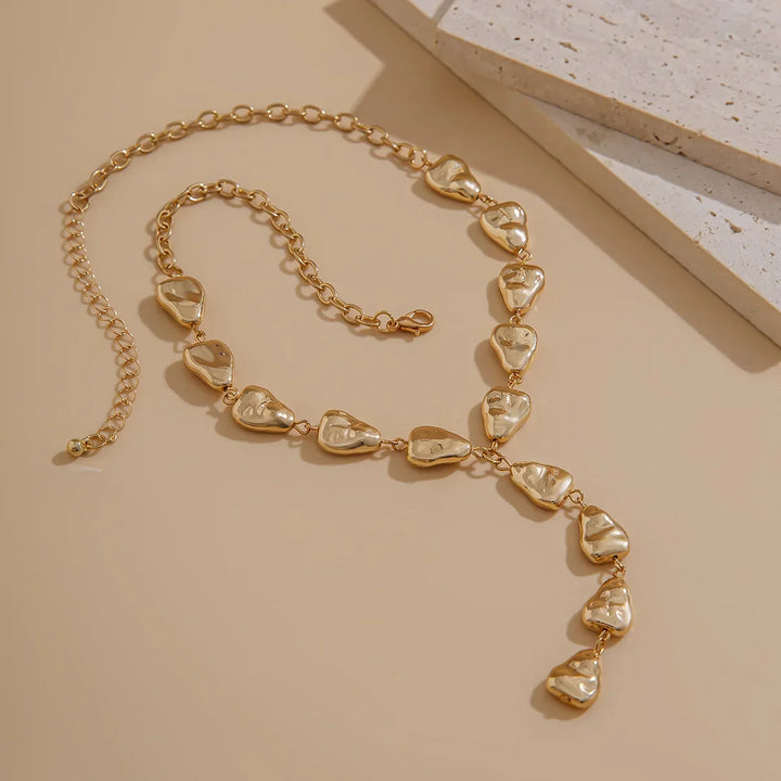 Karnz | Moderne Stein inspirierte Lariat-Halskette