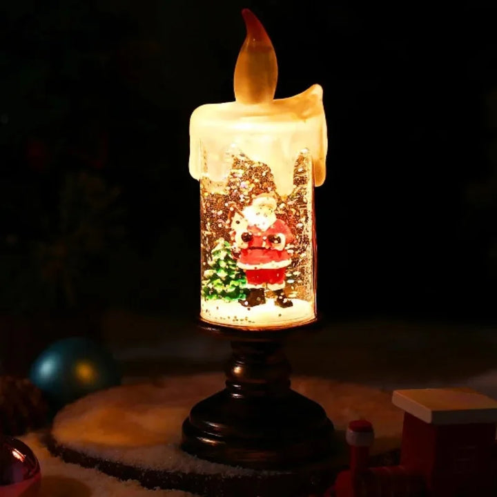 Schneefall Kristall Weihnachtskerzenlicht | Karnz