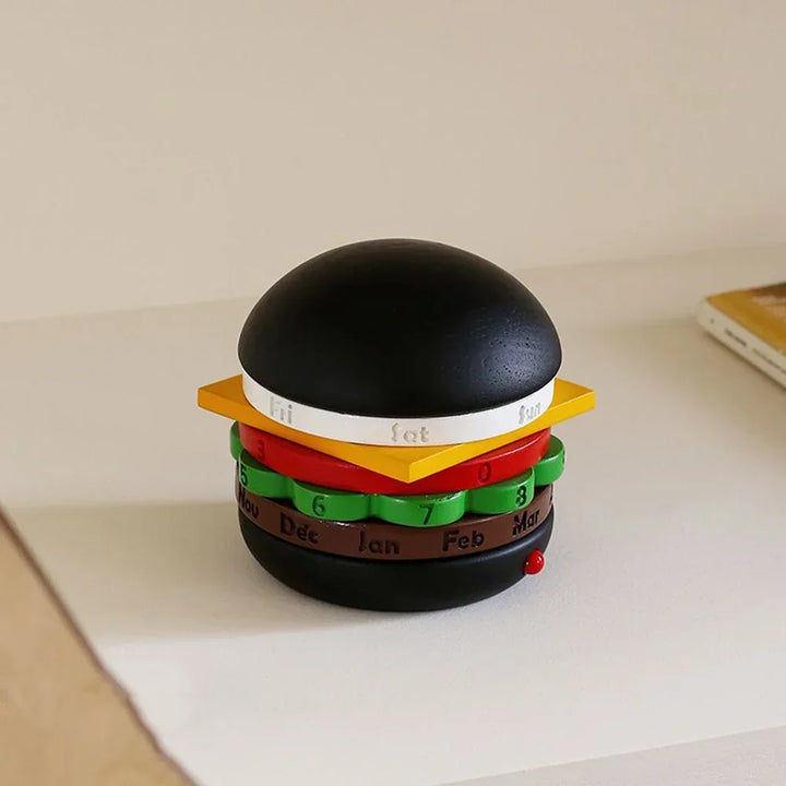 Rotierender Holz-Hamburger Dekorationskalender | Karnz