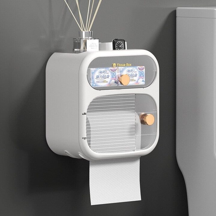 Karnz | MultiBox wandmontierte Toilettenpapier Handtuch Aufbewahrungsbox