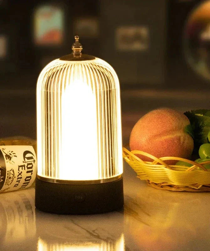 Tragbare Retro Vogelkäfig Tischlampe – Vintage LED Beleuchtung im klassischen Design | Karnz