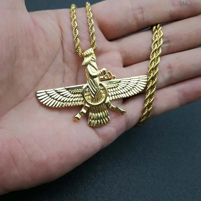 Zoroastrische Faravahar / Ahura Mazda Anhänger-Halsketten