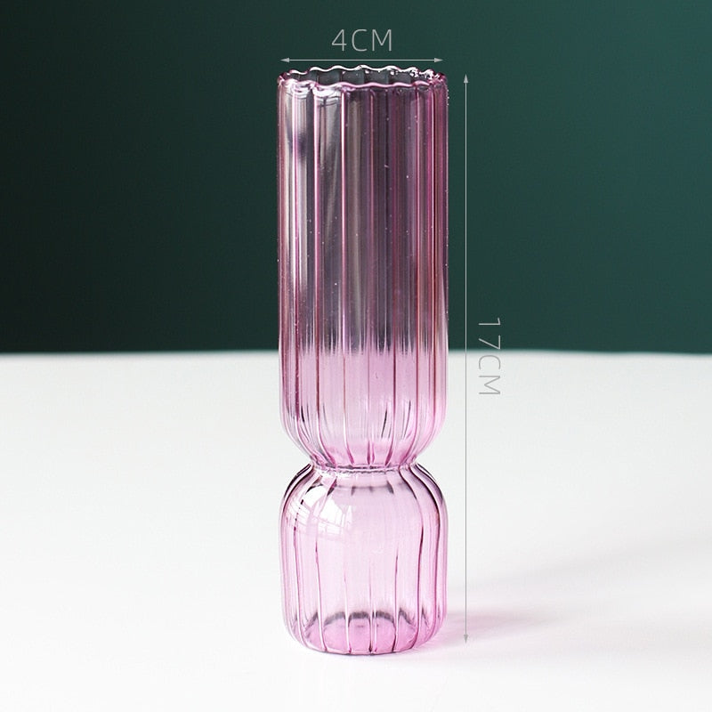 Scallop Zylinder Glas Vase | Karnz