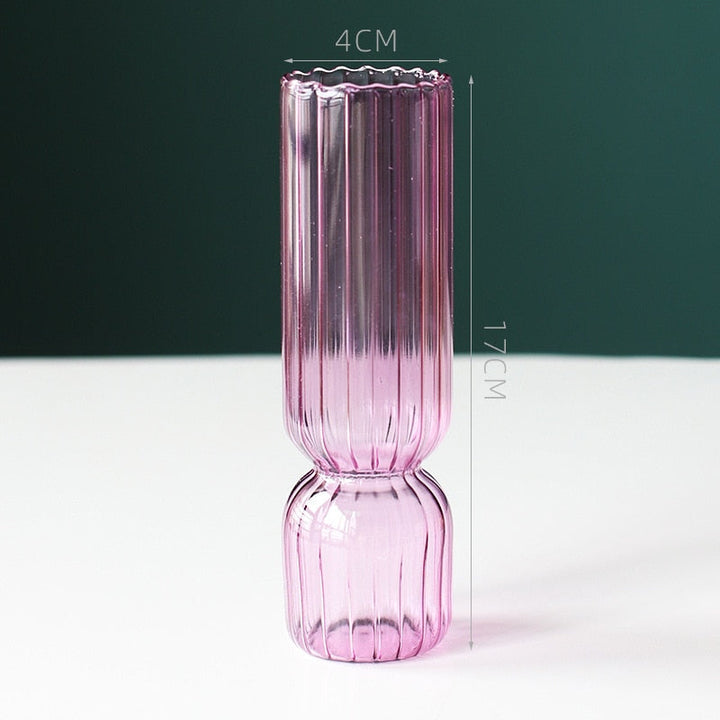 Scallop Zylinder Glas Vase | Karnz