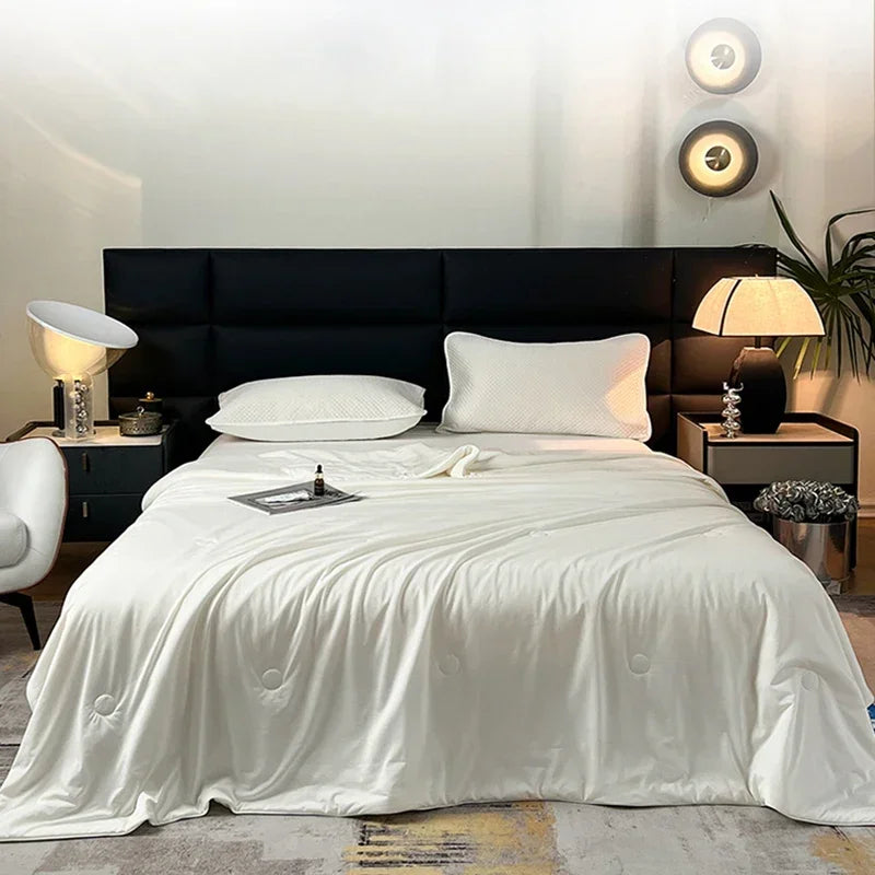 Air Condition Sommerdecke — Pure Color Eis-Seide Kühlende Decke, Leicht & Glatt Twin/Kingsize Bettdecke | Karnz