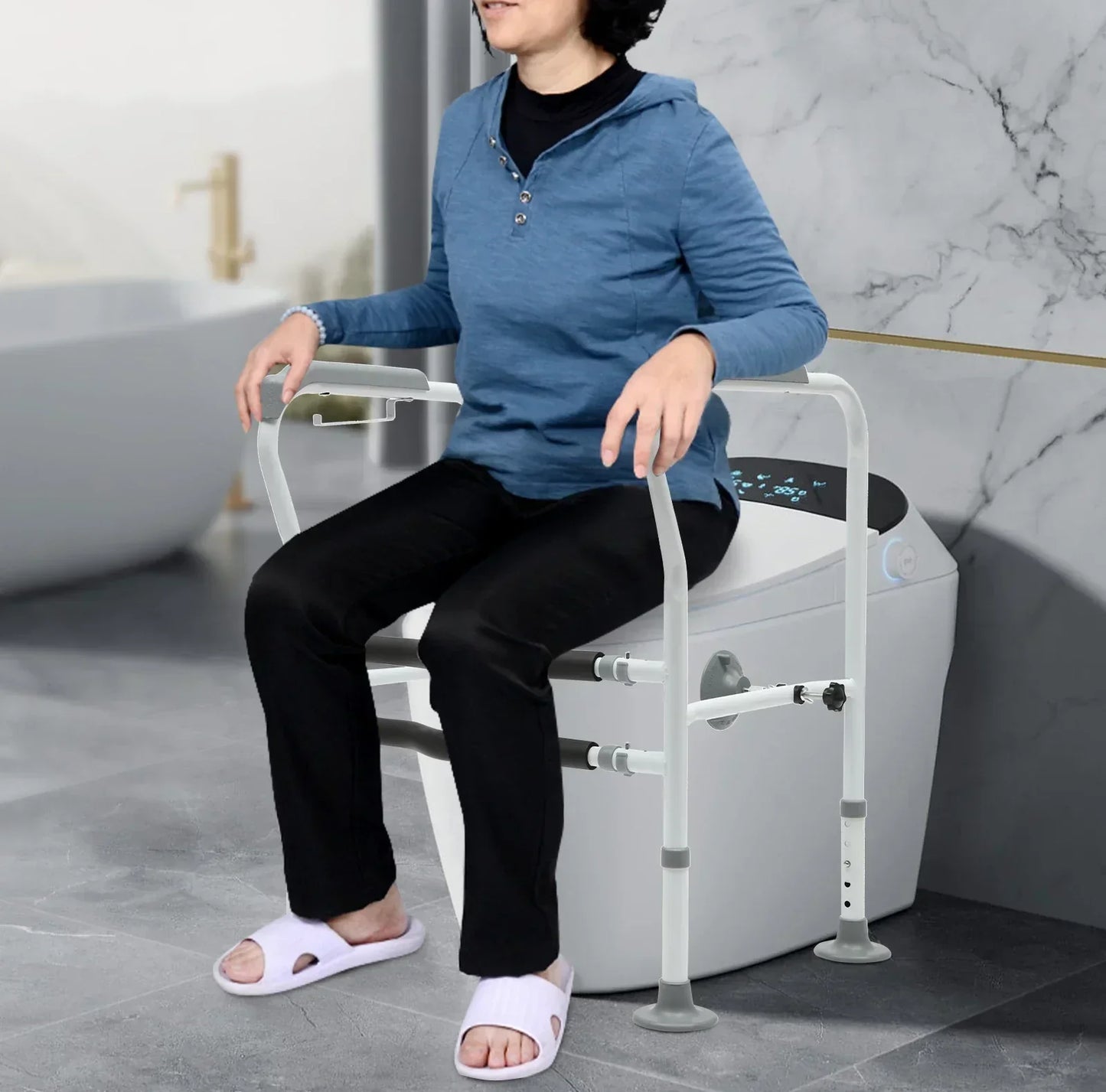 Höhenverstellbare Toiletten-Sicherheitsgriffe für Senioren