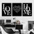 Set aus 3 Stück Geometrische Liebe Zuhause Herz Wandkunst Feine Kunst Leinwanddrucke Schwarz Weiß Minimalistische Poster Bilder Für Wohnzimmer Schlafzimmer Kunst Dekor | Karnz