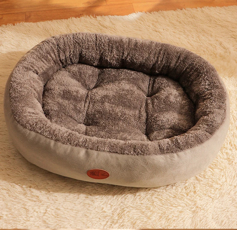 Oval Plush Bett für Hunde & Katzen Karnz