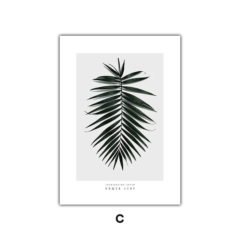 Minimalistische grüne Blätter moderne botanische Exemplare Wandkunst Fine Art Leinwanddrucke Galerie Wandbilder für Wohnzimmer Esszimmer Kunstdeko | Karnz
