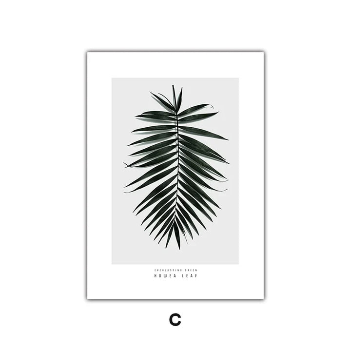 Minimalistische grüne Blätter moderne botanische Exemplare Wandkunst Fine Art Leinwanddrucke Galerie Wandbilder für Wohnzimmer Esszimmer Kunstdeko | Karnz