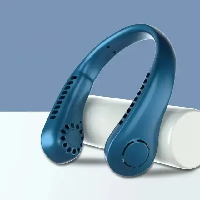 Tragbarer Mini-Hals-Hängelüfter – Tragbarer USB-Luftgekühlter Lüfter für Sommer, Outdoor-Sport, Laufen, Reisen, ohne Klingen-Design | Karnz