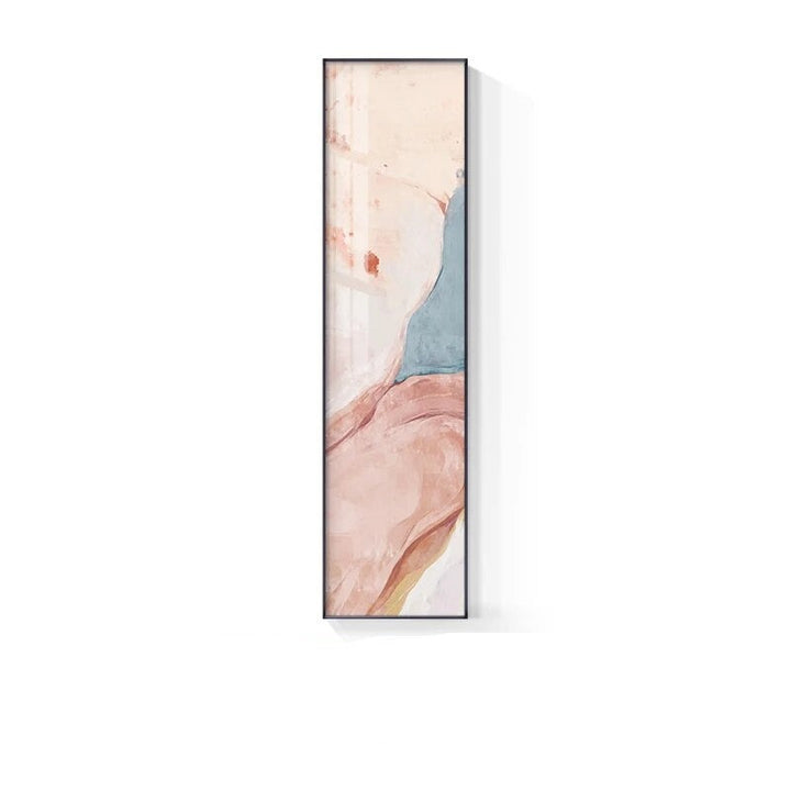 Marmor Druck Abstract Vertikale Format Wandkunst Blau Pastell Rosa Bilder Für Modernes Wohnzimmer Schlafzimmer Eingangsbereich Wanddekoration | Karnz
